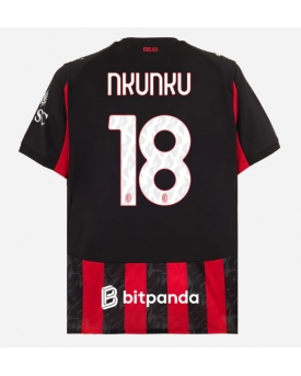 Billige Fotballdrakt AC Milan Christopher Nkunku #18 Replika Hjemmedrakt 2025-26 Kortermet Billige Fotballdrakt AC Milan Christopher Nkunku #18 Replika Hjemmedrakt 2025-26 Kortermet